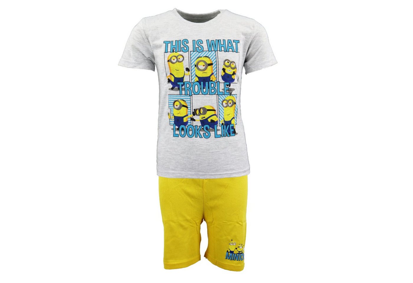 Minions Schlafanzug Minions Kinder Jungen kurzarm Pyjama Gr. 98 bis 128 von Minions