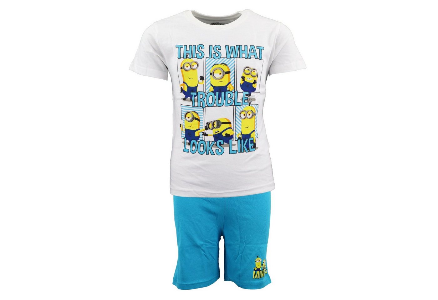 Minions Schlafanzug Minions Kinder Jungen kurzarm Pyjama Gr. 98 bis 128 von Minions