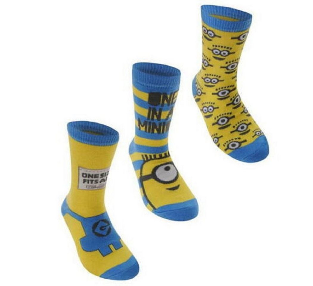 Minions Socken Despicable Me Minions Kinder Socken 6Stuck -2Pack (Beutel) von Minions