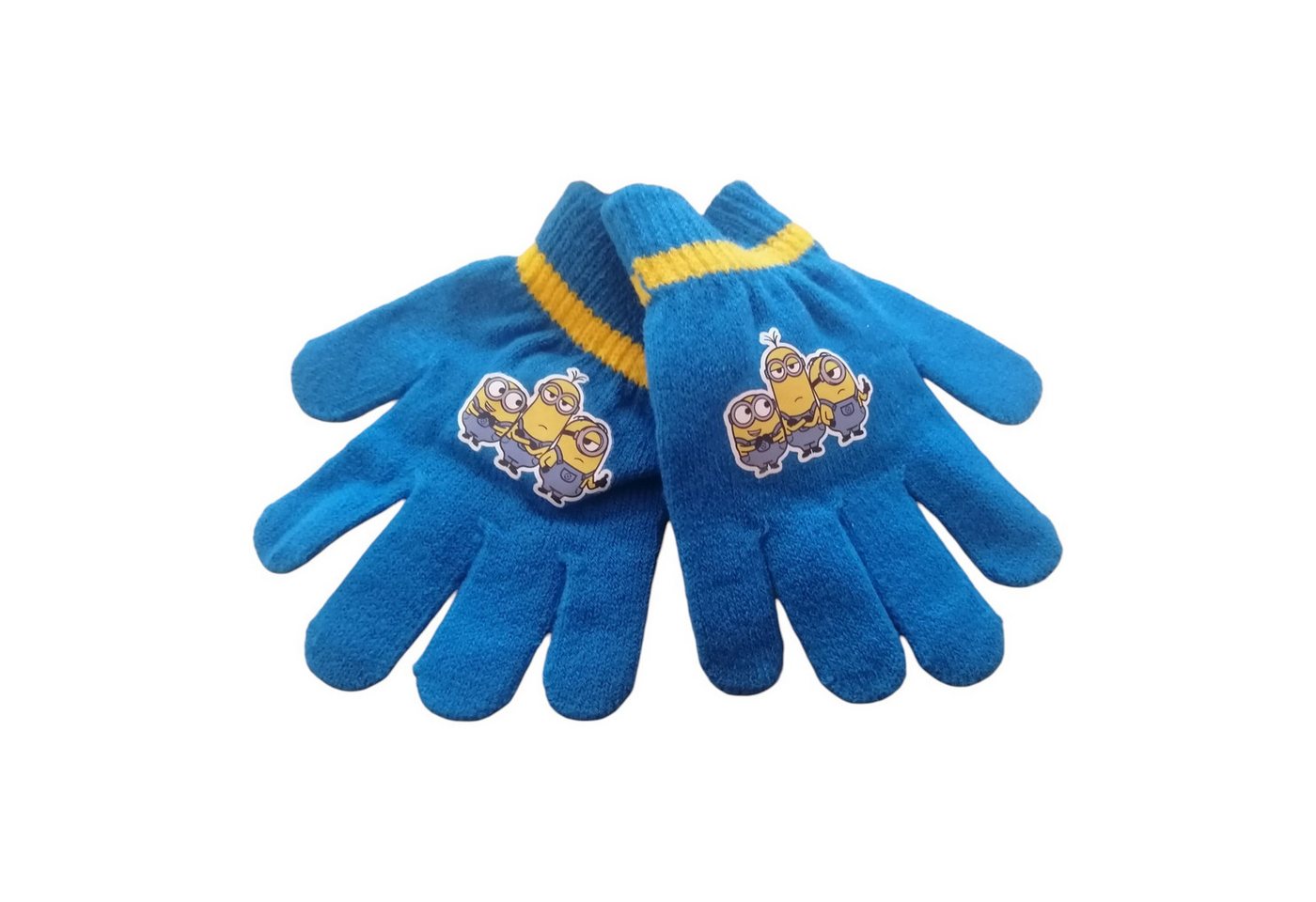 Minions Strickhandschuhe Kinder Strick-Handschuhe Minions, blau, OneSize ca. 4–8 Jahre von Minions