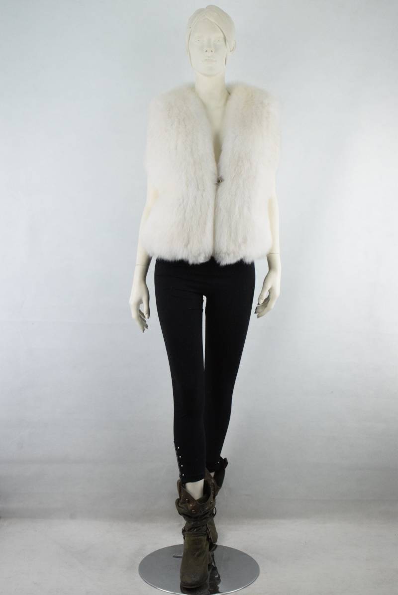 Pelz-Fuchs-Weste Insgesamt Weiße Farbe Volle Hautpelze/Winterkleidung Der Frauen von MinkGlamourFur