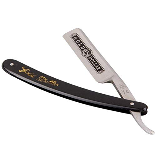 Minkissy 5 Stück Rasiermesser Klappbar Kunststoff Vintage Retro Edge Razor Edelstahl Bartmesser Traditionell Rasiermesser für Herren Männer Weihnachtsschmuck Schwarz Silber von minkissy