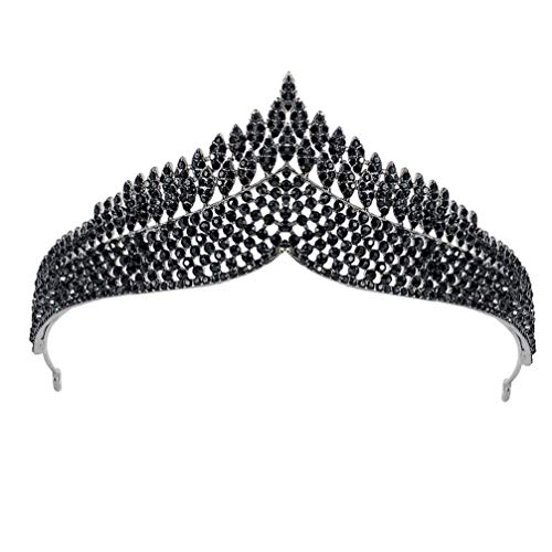 Minkissy Barock Hochzeit Krone Diademe Vintage Kristall Strass Königin Krone Braut Stirnbänder Prinzessin Tiara Halloween Party Geburtstag Hochzeit Abschlussball Haarschmuck für Frauen Und von minkissy