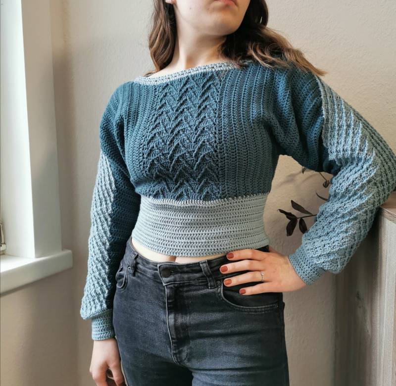 Nostalgie Pullover - Design Von Maana Crafts | Häkelpullover Kapuzenpullover Handgemachter Handgemachte Kleidung Vegan Gehäkelt von MinnelindKreations