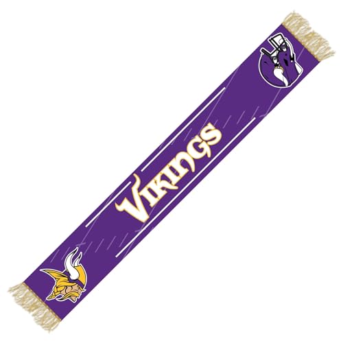 Minnesota Vikings NFL Schal Fanschal Scarf ** Team HD Knitted Jaquard Scarf ** in 145 x 20 cm von Great Branding