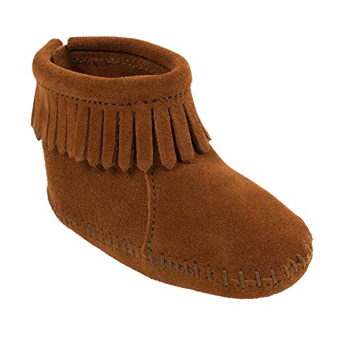 Minnetonka Baby-Mädchen BACKFLAPBOOTIE Lauflernschuhe, Braun (Brown), 23 EU von Minnetonka