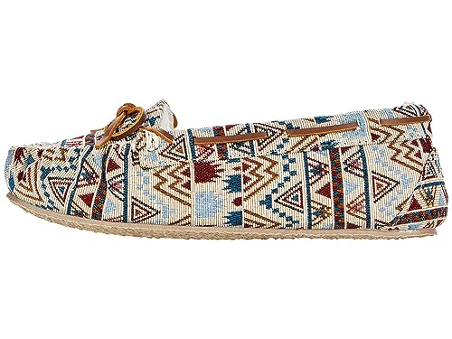 Minnetonka Damen Cally Kunstfell Slipper, (Cremefarbenes Mosaik), 39 EU von Minnetonka