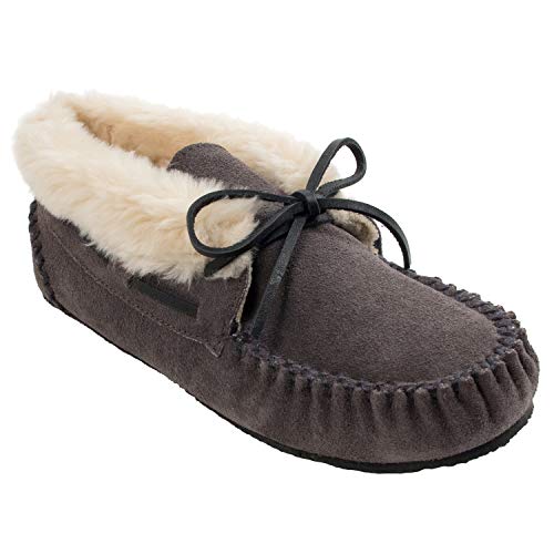 Minnetonka Damen Chrissyie Flache Hausschuhe, Grau (GreyGrey), 39 EU von Minnetonka