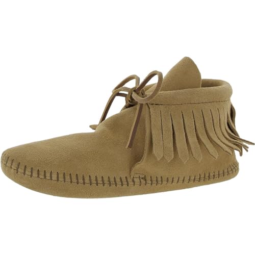 Minnetonka Damen Classic Fringe Mokassin Stiefel, Softsole Tan, 39 EU von Minnetonka