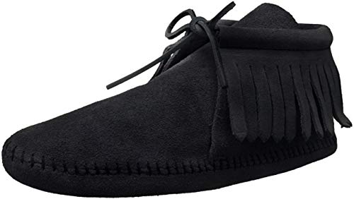 Minnetonka Damen Klassische Fransen Stiefeletten, Schwarz - Schwarz - Größe: 38.5 EU von Minnetonka