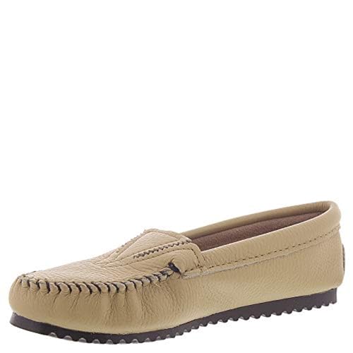 Minnetonka Damen Mokassin aus Hirschleder, Gore-Front-Design, Braun (ChampagnerHirschleder), 40 EU von Minnetonka