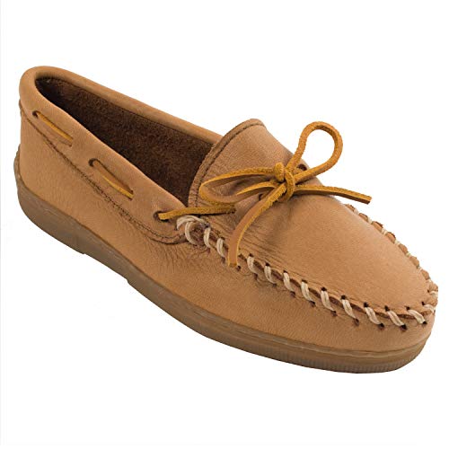 Minnetonka Damen Moosehide Classic Mokassin, Beige (Natural) von Minnetonka