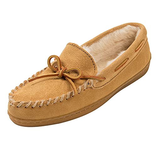 Minnetonka Damen Pile Lined Hardsole Flache Hausschuhe, Beige (TanTan), 38 EU von Minnetonka