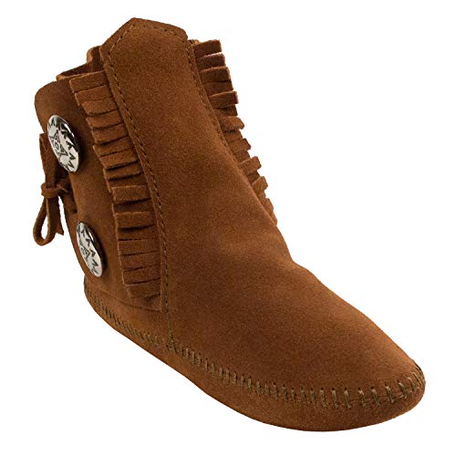 Minnetonka Damen Two Button 432 Mokassin Stiefel, Braun (BrownBrown), 41.5 EU von Minnetonka