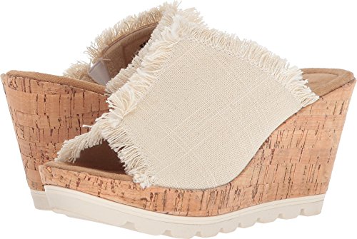 Minnetonka Damen York/Off White Linen Sandale, 40 EU von Minnetonka