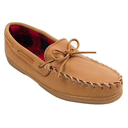 Minnetonka Herren 3950 Moose with Fleece Mokassin, Beige (Natural), 43 EU von Minnetonka