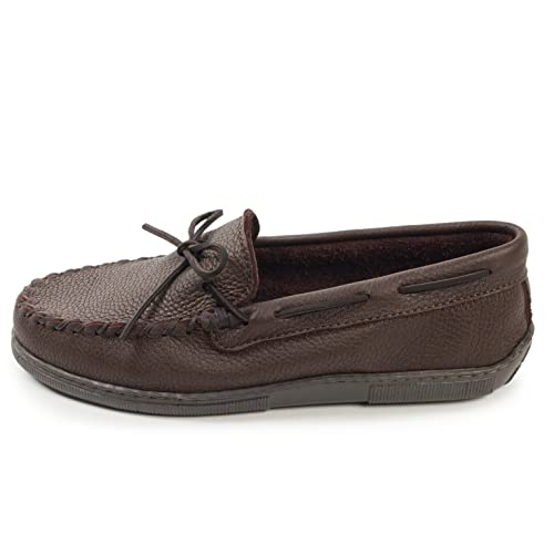 Minnetonka Herren 892W Moosehide Classic Mokassin, Braun (Chocolate), 44.5 EU Weit von Minnetonka