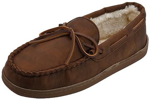 Minnetonka Herren Hausschuhe mit Florfutter, Braun Distressed, 44 EU von Minnetonka