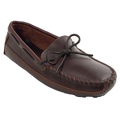 Minnetonka Herren Mokassin Double Bottom Rindsleder, Braun (Dunkelbraun Lariat), 42 EU von Minnetonka