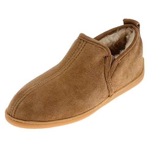 Minnetonka Herren Twin Gore Sheepskin Kurzschaft Stiefel, Beige (Tan) von Minnetonka