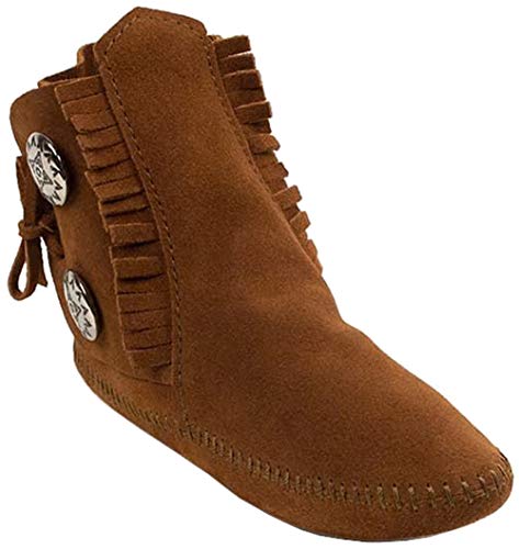 Minnetonka Herrenstiefel mit zwei Knöpfen, weiche Sohle, Braun (braun), 43 EU von Minnetonka