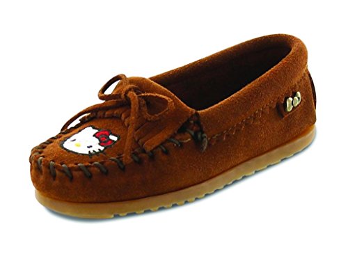 Minnetonka Jungen Unisex Kinder Children's for Hello Kitty Kilty Mokassin, Braun (Brown), 33 EU von Minnetonka