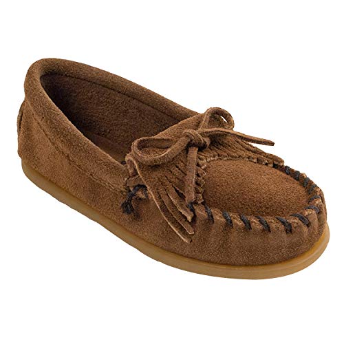 Minnetonka Jungen Unisex Kinder Kilty Suede Moc Mokassin, Braun (Dusty Brown), 24 EU von Minnetonka