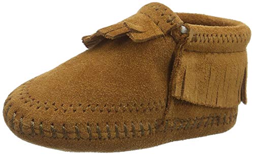 Minnetonka Jungen Unisex Kinder Riley Bootie Krabbelschuhe, Braun (Brown), 12 Monate-18 Monate von Minnetonka