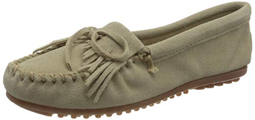 Minnetonka Kilty Damen-Mokassins, Beige - stone - Größe: 37 von Minnetonka