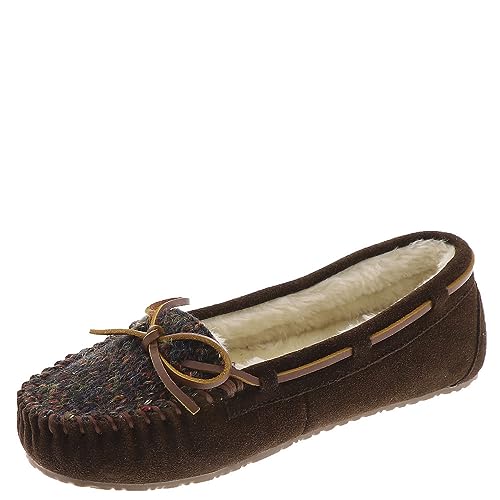 Minnetonka Lodge Trapper Damen Slipper, Schokolade-multi, 8 Narrow von Minnetonka