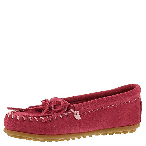 Minnetonka Mädchen Kilty Suede Moc Mokassin, Pink (Hot Pink/PINK) von Minnetonka