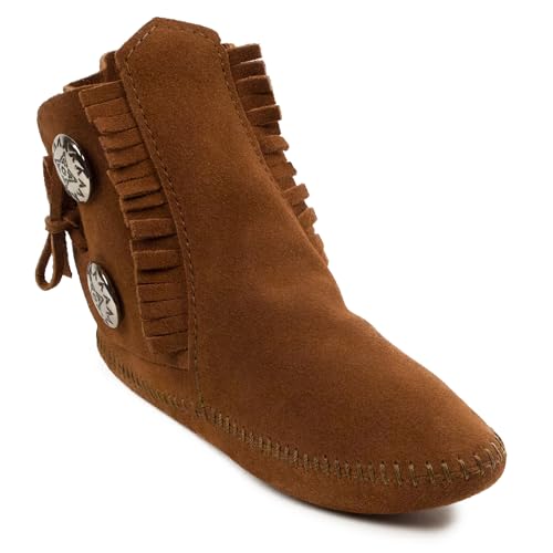 Minnetonka Mens Two Button Softsole Boot, Brown, Size 8 von Minnetonka