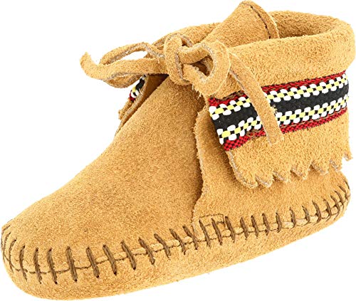 Minnetonka Unisex Kinder Braid Bootie Krabbel-& Hausschuhe, Beige (Tan/TAN), 22/23 von Minnetonka