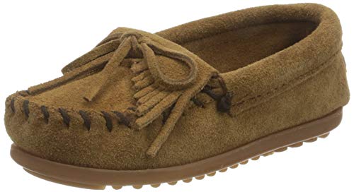 Minnetonka Jungen Unisex Kinder Kilty Suede Moc Mokassin, Braun (Dusty Brown), 27 EU von Minnetonka