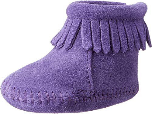 Minnetonka Velcro Back Flap Bootie, Baby Mädchen Krabbelschuhe, Violett (Purple / PRP), 21 EU von Minnetonka