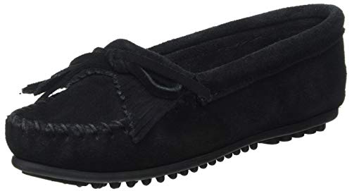 Minnetonka Women's Kilty Moccasin (9 C/D US, Black) von Minnetonka