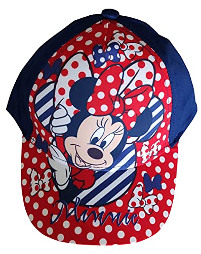 Minnie Maus Kappe Basecap, Cappy, Schirmmütze, Mütze Sonnenhut, gepunktet für Kinder, Jungen und Mädchen (Blau, 52) von Minnie