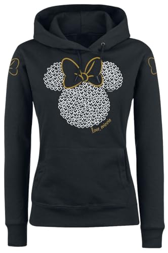 Minnie Maus Micky Maus Love Frauen Kapuzenpullover schwarz S von Mickey Mouse