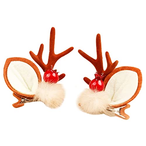 Weihnachts-Haarspange mit Rentier-Motiv, Stoff, für Cosplay, Kostüm, Haarspange für Damen und Mädchen, Festival, Party, Haarschmuck Weihnachts-Haarspange mit Rentier-Motiv, Stoff, für Cosplay, Kostüm, Haarspange für Damen und Mädchen, Festival, Party, Haarschmuck von MinnowXY