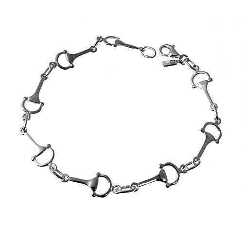 Minoplata Armband aus Sterlingsilber mit kleinen Bügeln ein besonderes Design-Schmuckstück machen ein Geschenk für Frauen die die Pferde und Reitwelt schmücken. von Minoplata