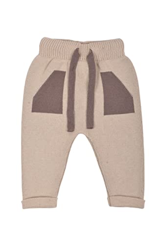 Minora- Baby Strickhose- Für den Winter- Mit Taschen und elastischem Bund- Baumwolle- Unisex (Beige, 12-18 Monate) von Minora