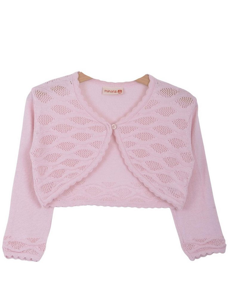 Minora Strickkleid Baby/Kind Bolero Taufweste Strickwaren Mädchen Langarm von Minora