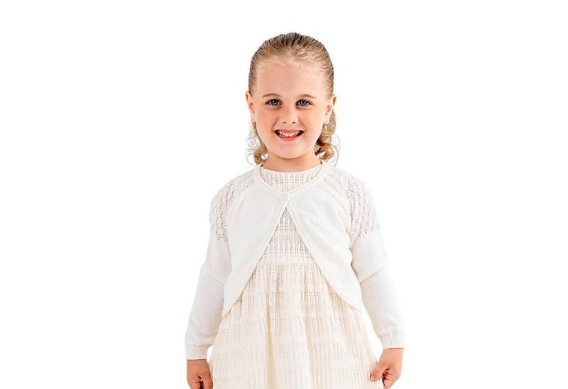 Minora Strickkleid Baby/Kind Bolero Taufweste Strickwaren Mädchen Langarm von Minora