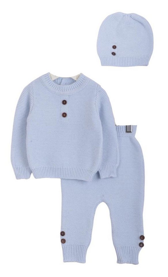 Minora Strickkleid Minora Baby Kleidungs Set- Hose, Pullover und Mütze von Minora