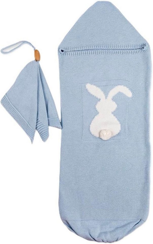 Minora Strickkleid Minora Baby Strickwaren Cocoon Swaddle Set, 0-8 Monate, Neugeborene von Minora