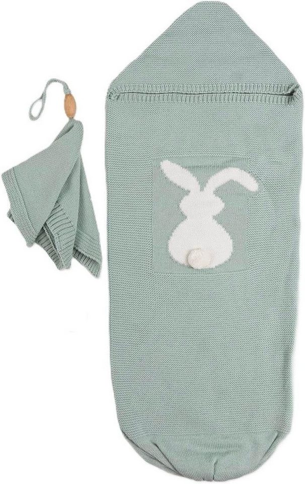 Minora Strickkleid Minora Baby Strickwaren Cocoon Swaddle Set, 0-8 Monate, Neugeborene von Minora