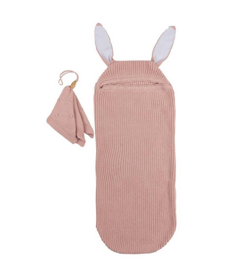 Minora Strickkleid Minora Baby Strickwaren Cocoon Swaddle Set, 0-8 Monate, Neugeborene von Minora