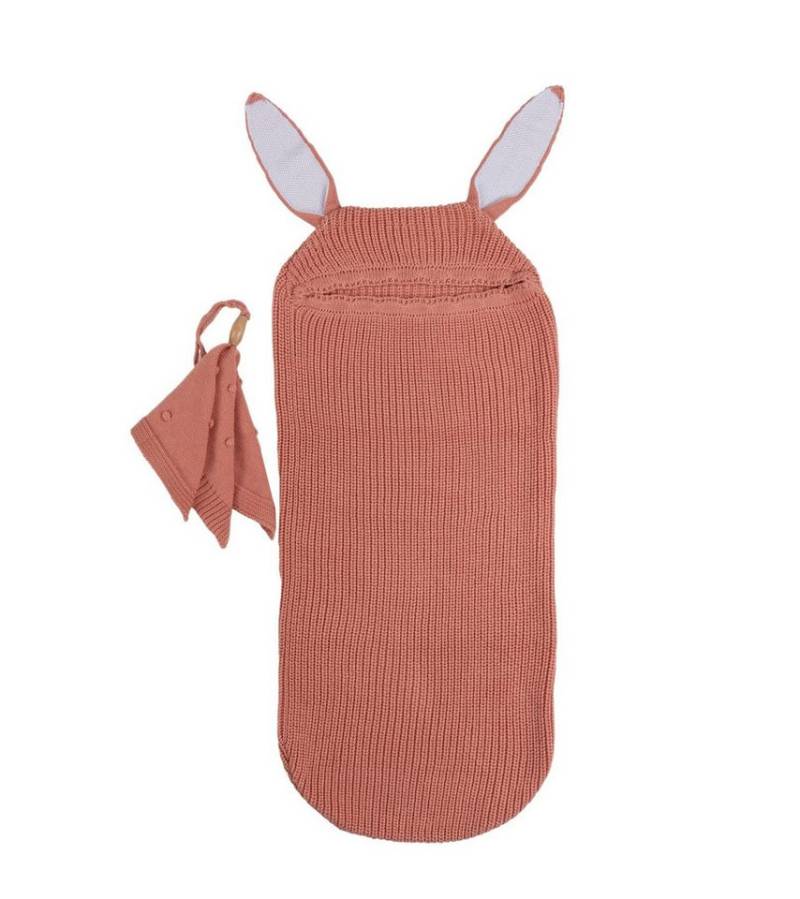 Minora Strickkleid Minora Baby Strickwaren Cocoon Swaddle Set, 0-8 Monate, Neugeborene von Minora