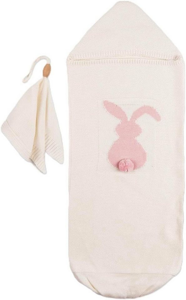 Minora Strickkleid Minora Baby Strickwaren Cocoon Swaddle Set, 0-8 Monate, Neugeborene von Minora