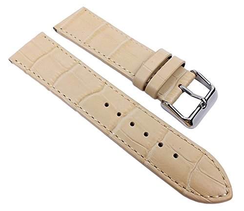 Minott Uhrenarmband Kalbsleder Band Beige 21928S, Anstoß:24 mm von Minott